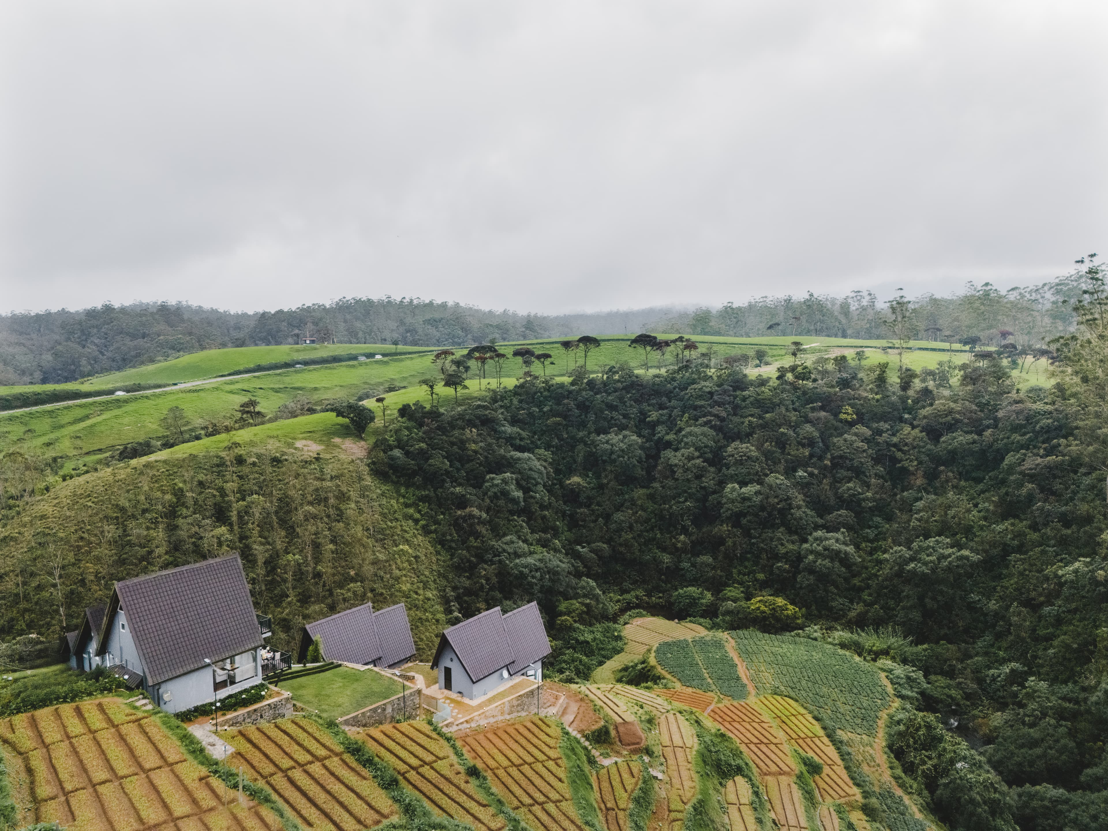 Aerial view of the highlands