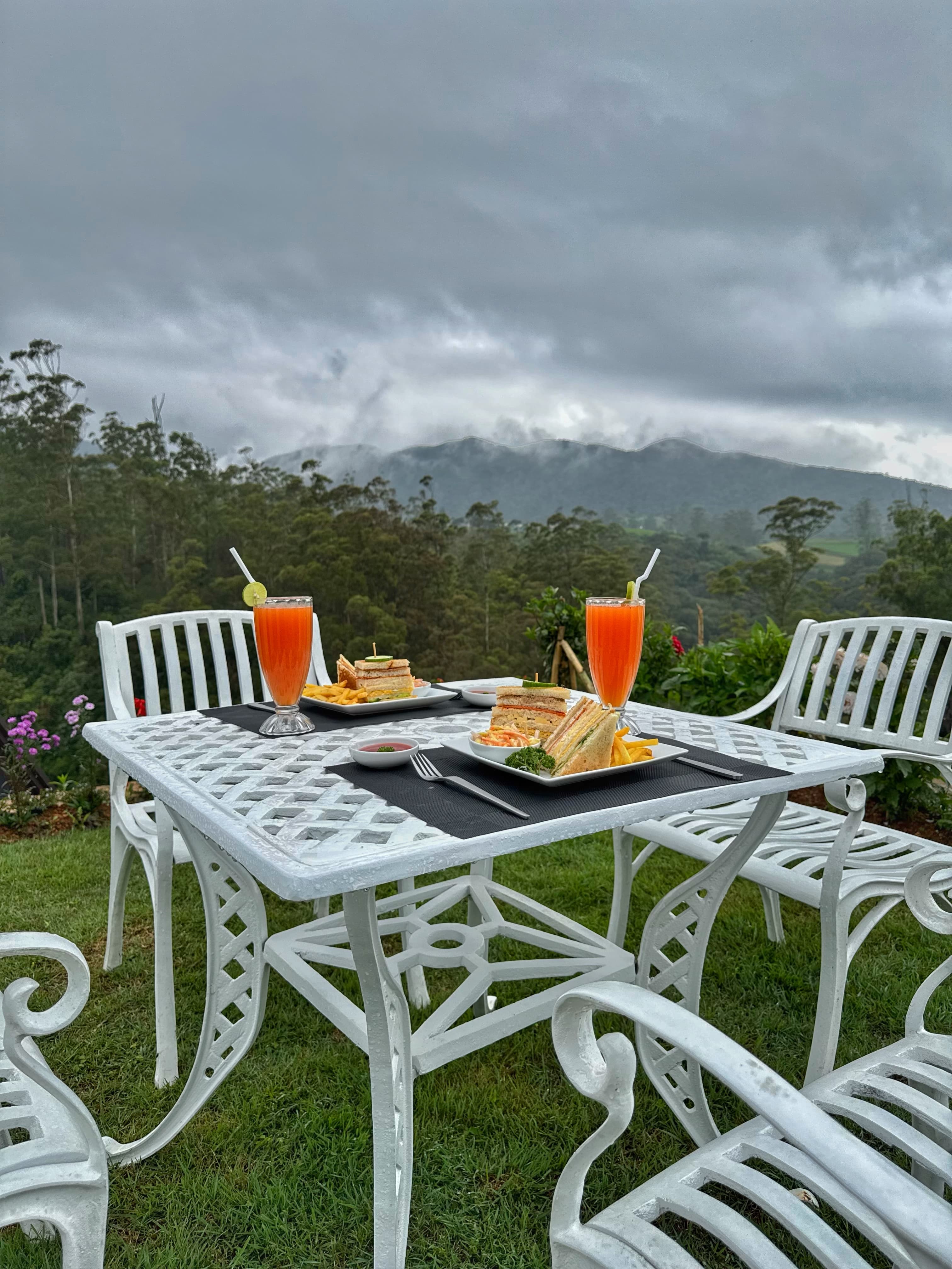 Garden breakfast